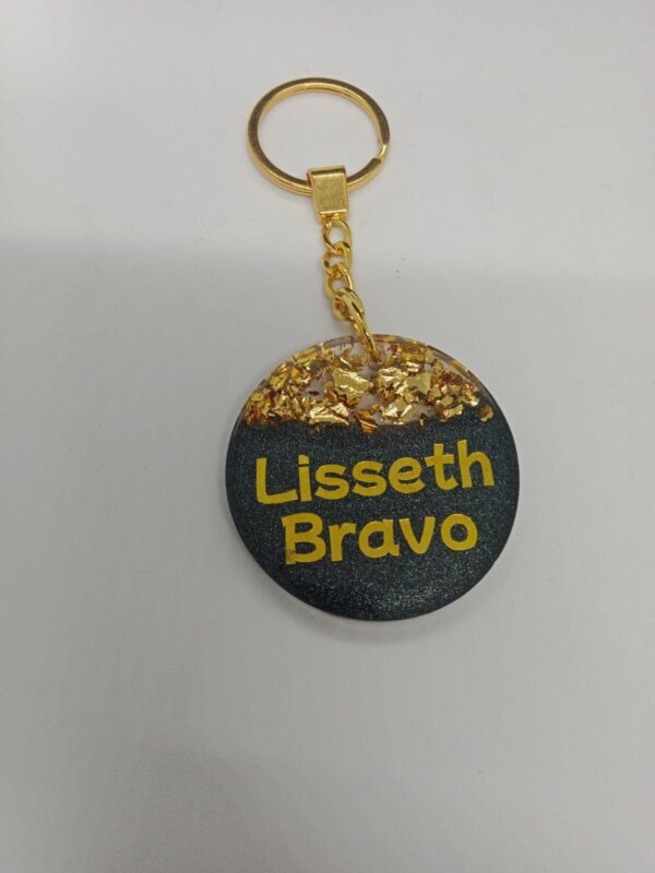5cm Resin Circle Keychain – Two-Sided Personalized Design - سلسلة مفاتيح دائرية من الريزين 5 سم – تصميم مخصص على الوجهين - Image 2