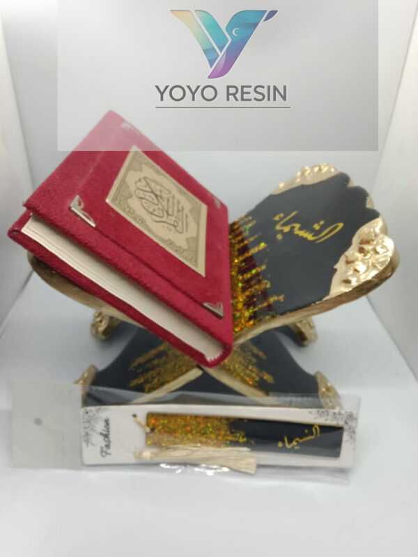 Resin Quran Stand – Artistic & Elegant Spiritual Accessory - حامل القرآن الكريم من الريزن – إكسسوار روحي فني وأنيق