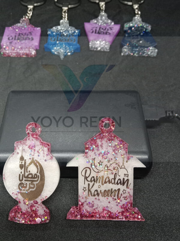 Resin Ramadan Lantern Keyshine – Festive & Artistic Keychain - ميدالية فانوس رمضان من الريزين – لمسة فنية واحتفالية - Image 6