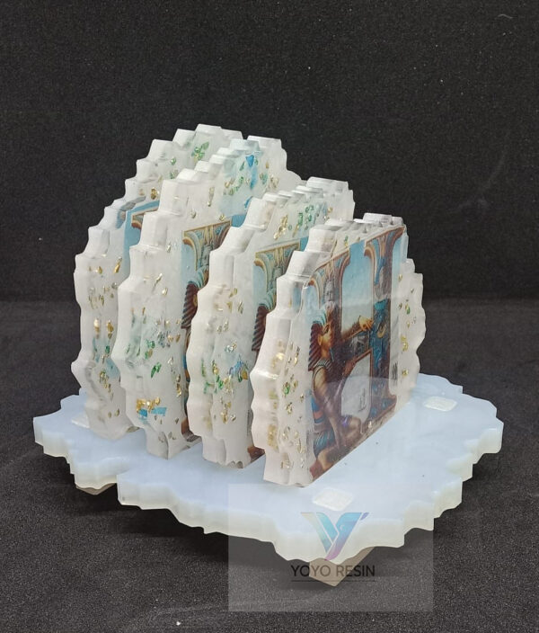 Elegant Resin Coaster – Luxurious & Artistic Table Protection - قاعدة أكواب أنيقة من الريزين – فخامة وفن لحماية طاولتك - Image 2
