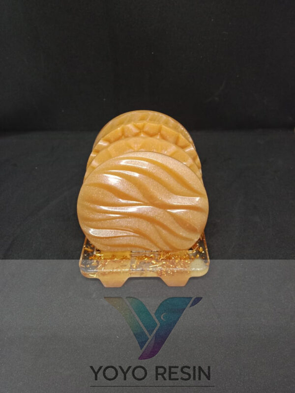 Elegant Resin Coaster – Luxurious & Artistic Table Protection - قاعدة أكواب أنيقة من الريزين – فخامة وفن لحماية طاولتك - Image 3