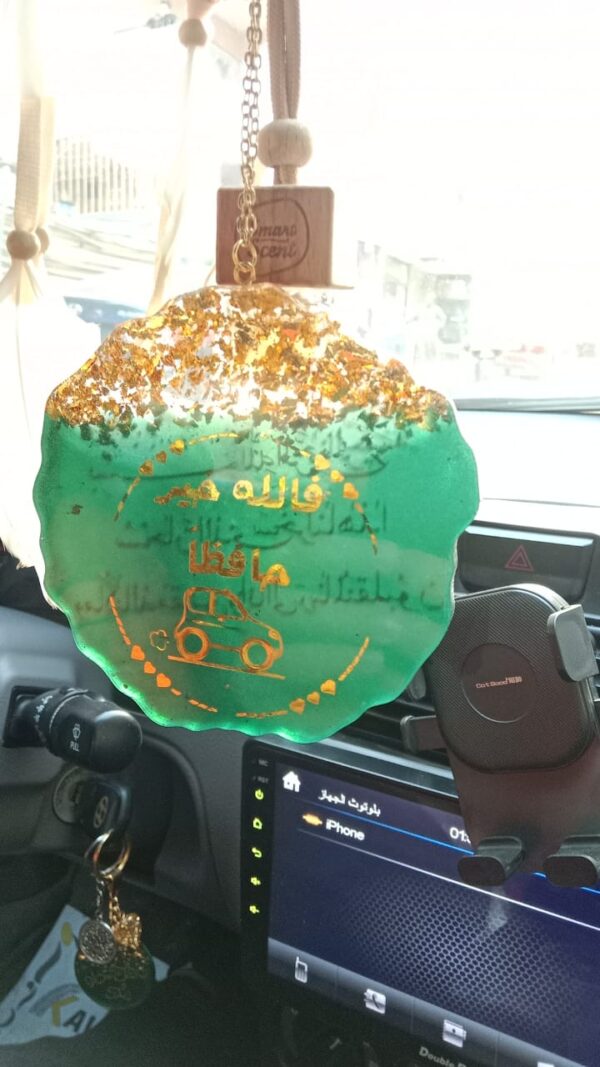Resin Stylish Car Mirror Hanging Accessory – Personalized & Elegant - إكسسوار تعليق أنيق من الريزين لمرآة السيارة – تصميم مخصص وفاخر - Image 2