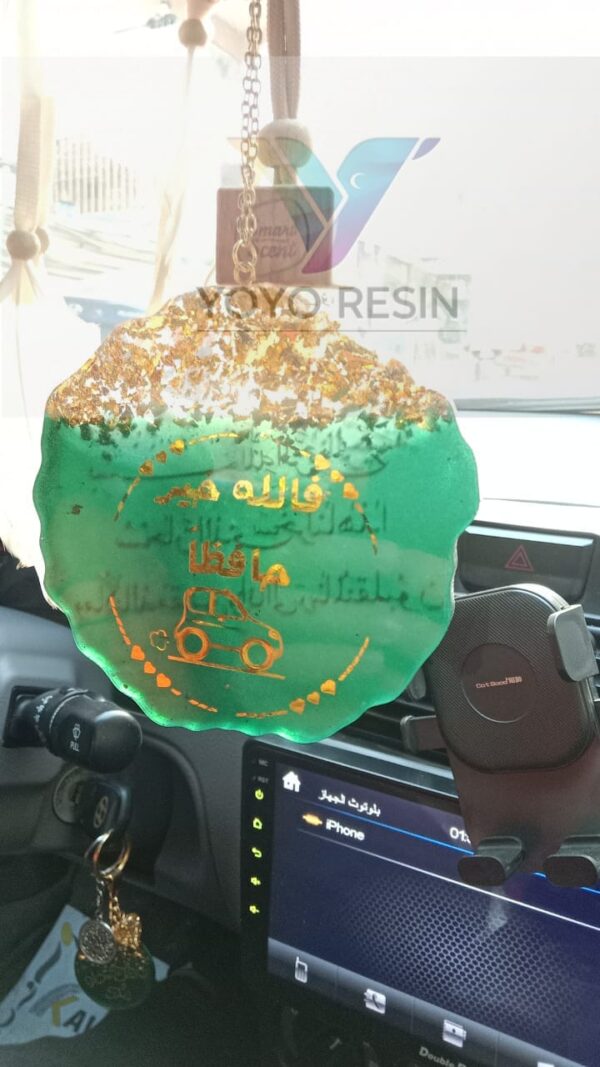 Resin Stylish Car Mirror Hanging Accessory – Personalized & Elegant - إكسسوار تعليق أنيق من الريزين لمرآة السيارة – تصميم مخصص وفاخر - Image 6