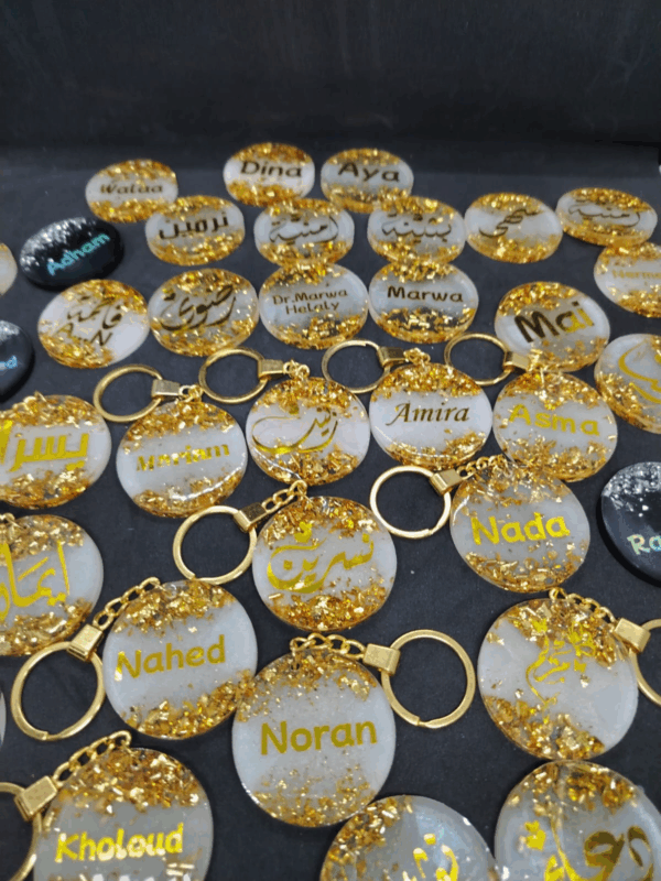 5cm Resin Circle Keychain – One-Sided Personalized Design - سلسلة مفاتيح دائرية من الريزين 5 سم – تصميم مخصص على جهة واحدة - Image 3