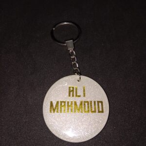 Two-Sided Resin Smart Keychain (5cm) – NFC, QR Code & Custom Name - سلسلة مفاتيح ذكية من الريزين على الوجهين 5 سم – NFC، رمز QR واسم مخصص